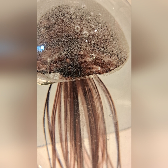 Brown Jellyfish Glass Paperweight. - Picture 7 of 8